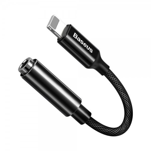 Baseus L3.5 Lightning Male to 3.5mm AUX Female DAC with Call Support Adapter Braided Cable