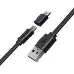 BlitzWolf BW-MT2 Micro USB 2A Sync and Fast Charge Flat Cable with Type-C Adapter