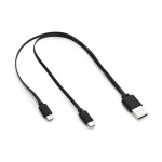 Digoo DG-BB-2HC Double Head Micro USB 1A 0.3m Flat Charging Cable
