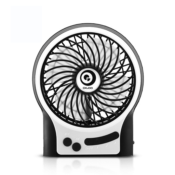Digoo DF-002 Rechargeable Portable Fan with LED Light