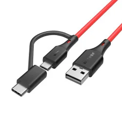 BlitzWolf BW-MT3 2-in-1 Type-C and Micro USB 3A Sync and Fast Charging Data Cable