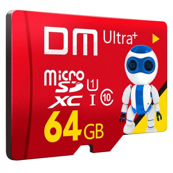 DM 64GB 4K MicroSDXC UHS-I Ultra Plus U1 Class 10 Card