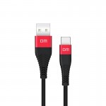 DM Type-C 3A 1.2m Data Sync and Fast Charging Braided Cable