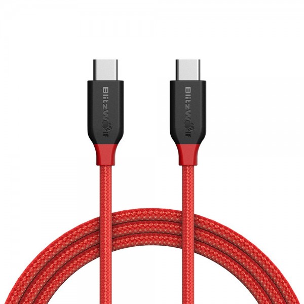BlitzWolf BW-TC4 Ampcore Type-C to Type-C 3A 1m Data Sync and Fast Charging Braided Cable