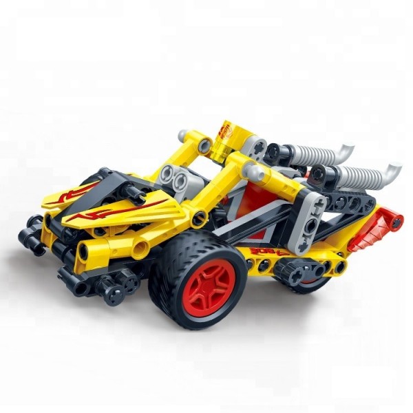 BanBao 6967 Gaoke Free War Hawk Pullback Action Race Car Model Building Blocks DIY Educational Set (108 pcs)