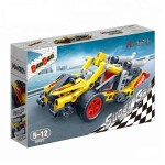 BanBao 6967 Gaoke Free War Hawk Pullback Action Race Car Model Building Blocks DIY Educational Set (108 pcs)