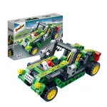 BanBao 6962 Gaoke Light Shadow Cheetah Pullback Action Race Car Model Building Blocks DIY Educational Set (128 pcs)