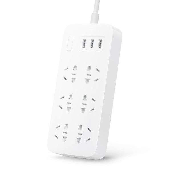 Xiaomi Mijia Power Strip Extension - 6 Power Sockets and 3 USB 2.1A Quick Charge Version (White)