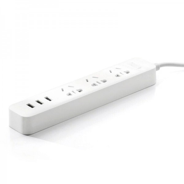 Xiaomi Mi Power Strip Extension - 3 Power Sockets and 3 USB 3.1A Quick Charge Version (White)