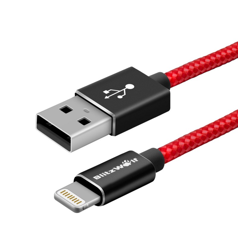 BlitzWolf BWMF5 MFI Certified Lightning 2.4A 1m Braided Sync & Charge Cable