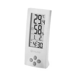 Indoor Thermometer Hygrometer - Digital Humidity Humidity Gauge Accurate Temperature  Monitor Max/min Records, Lcd Backlight Clock, Comfort Icon For Ho