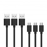 Tronsmart TS-MUP2 Micro USB Fast Charging and Sync Cables 3x1.8m (3-Pack)