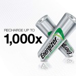 Energizer AA Recharge 2000mAh NiMH Rechargeable Batteries 4-Pack