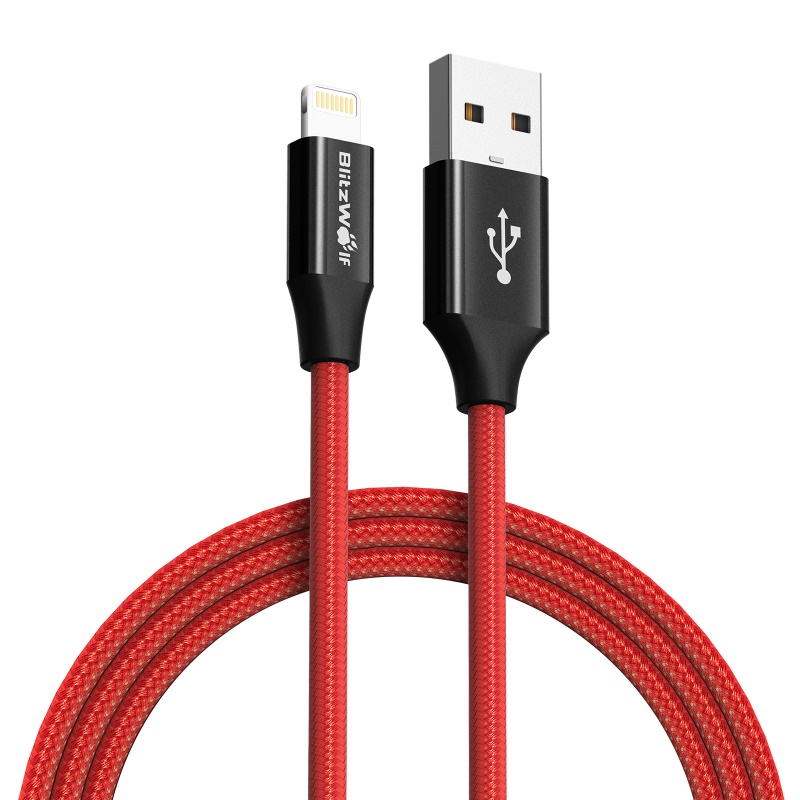 BlitzWolf BWMF10 AmpCore Turbo MFI Certified Lightning 2.4A 1.8m Braided Sync and Charge Cable