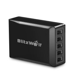 BlitzWolf BW-S1 40W 5-Ports Smart Desktop Fast Charger