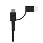 Xiaomi ZMI Kevlar 2-in-1 Micro USB and Type-C 1m Sync and Fast Charge Braided Cable with Velcro Tie Strap and Magnetic Holders