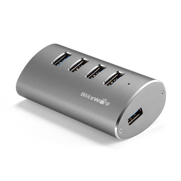 BlitzWolf BW-H1 4-Port USB 3.0 High Speed Portable Aluminum Alloy Hub