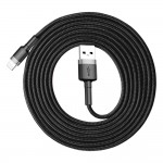 Baseus Cafule USB-A to Lightning Fast Charging and Data Sync Nylon High Density Braided Cable with Cable Strap