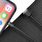 Baseus Cafule USB-A to Lightning Fast Charging and Data Sync Nylon High Density Braided Cable with Cable Strap