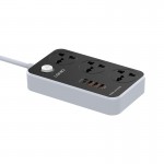 LDNIO SC3412 10A 2500W Power Strip Extension with 3x Multi 250V Power Sockets + 1x Type-C PD 3.0 20W + 3x QC 3.0 18W USB Ports