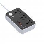 LDNIO SC3412 10A 2500W Power Strip Extension with 3x Multi 250V Power Sockets + 1x Type-C PD 3.0 20W + 3x QC 3.0 18W USB Ports