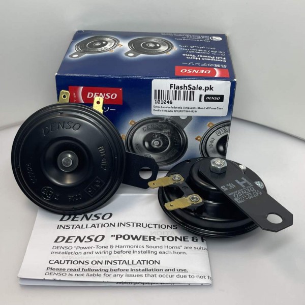 Denso Genuine Indonesia Double Connector 12V Electric Compact Disc Horn Full Power Tone JK272000-6920