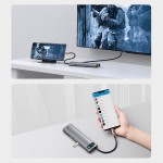 Baseus Metal Gleam Series StarJoy 11-in-1 Multifunctional Type-C Hub Docking Station with 1x Type-C PD 100W 3x USB 3.2 Gen 1 1x 1Gbps RJ45 LAN 2x 4K HDMI 30Hz 1x VGA 60Hz 1x 3.5mm AUX 1x SD 2.0 1x TF Card Reader