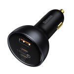 Baseus 160W Qualcomm Certified QC 5.0 Dual Type-C and USB-A Fast Charging Car Charger with 1m 100W Type-C to Type-C Cable