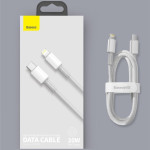 Baseus Type-C to Lightning PD 20W Fast Charging and Data Sync Nylon High Density Braided Cable with Cable Strap