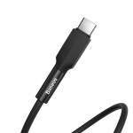 Baseus Silica Gel USB-A to Type-C 1m 3A Fast Charging and Data Sync Silicone Cable with Cable Strap