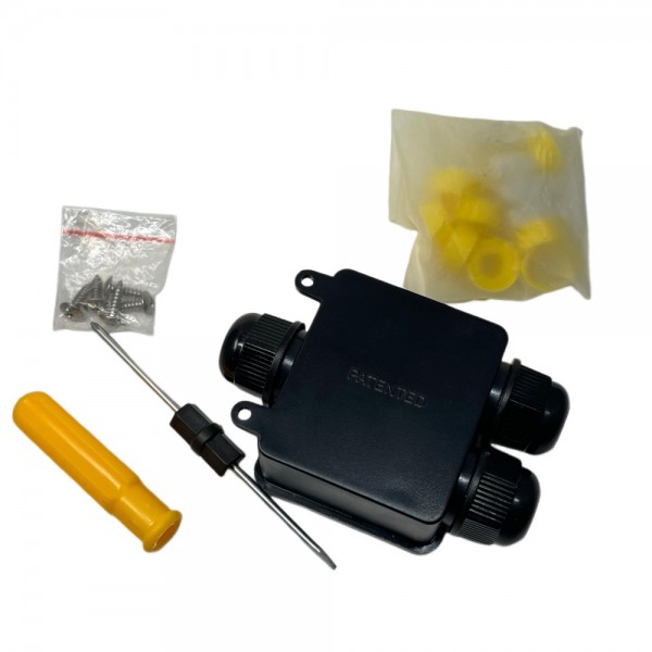 Z&X G712 IP68 Waterproof 450V 24A Outdoor Electrical Junction Box with 4-9mm Variable Width Wire Rubber Ring Sealers