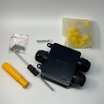 Z&X G712 IP68 Waterproof 450V 24A Outdoor Electrical Junction Box with 4-9mm Variable Width Wire Rubber Ring Sealers