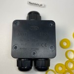 Z&X G712 IP68 Waterproof 450V 24A Outdoor Electrical Junction Box with 4-9mm Variable Width Wire Rubber Ring Sealers