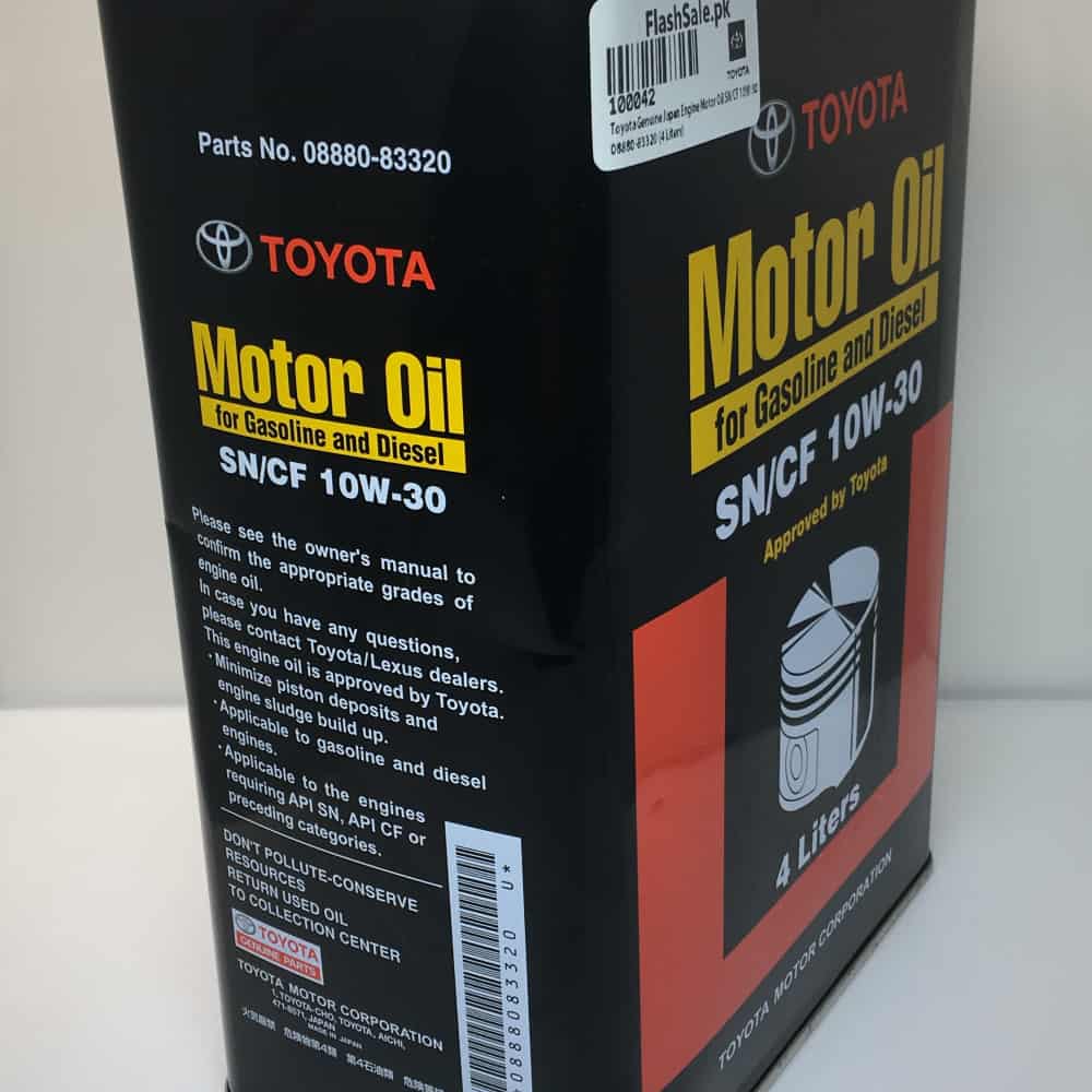 toyota genuine japan engine motor oil sn-cf 10w-30 4 liters 08880-83320