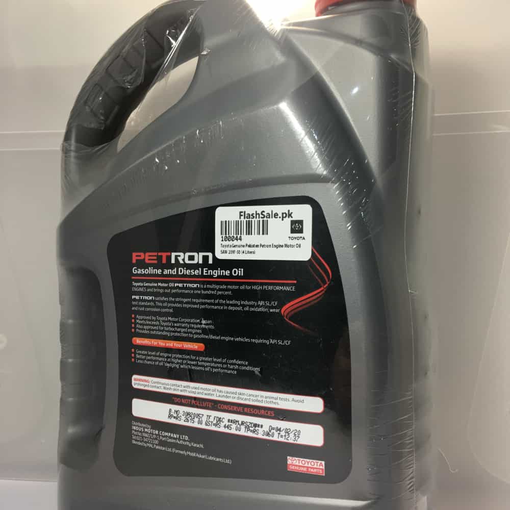 toyota genuine pakistan petron engine motor oil saw 20w-50 4 liters