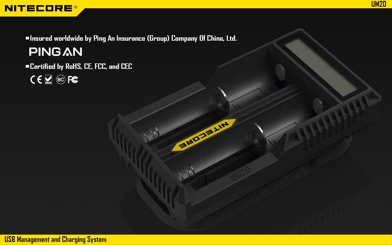 nitecore um20 smart usb management and lithium-ion battery charging system