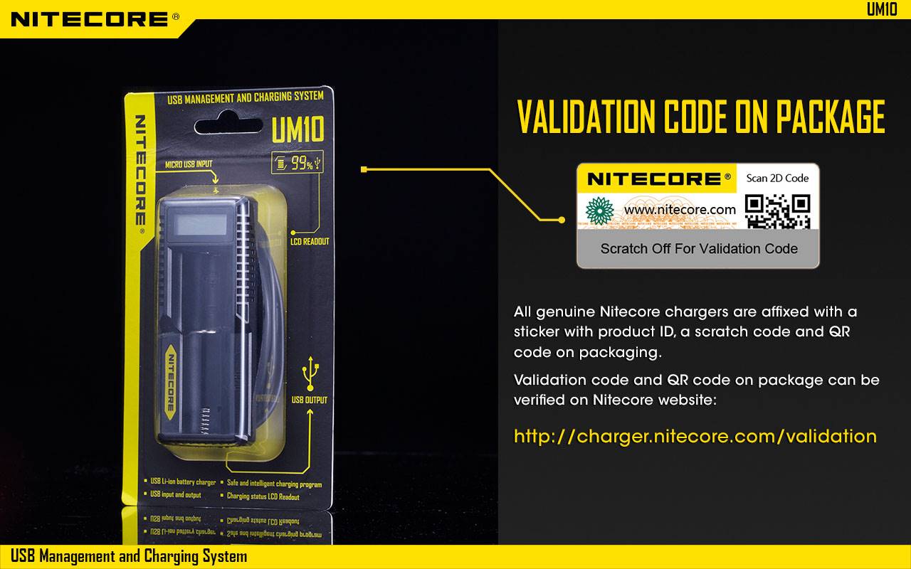 nitecore um10 smart usb management and lithium-ion battery charging system