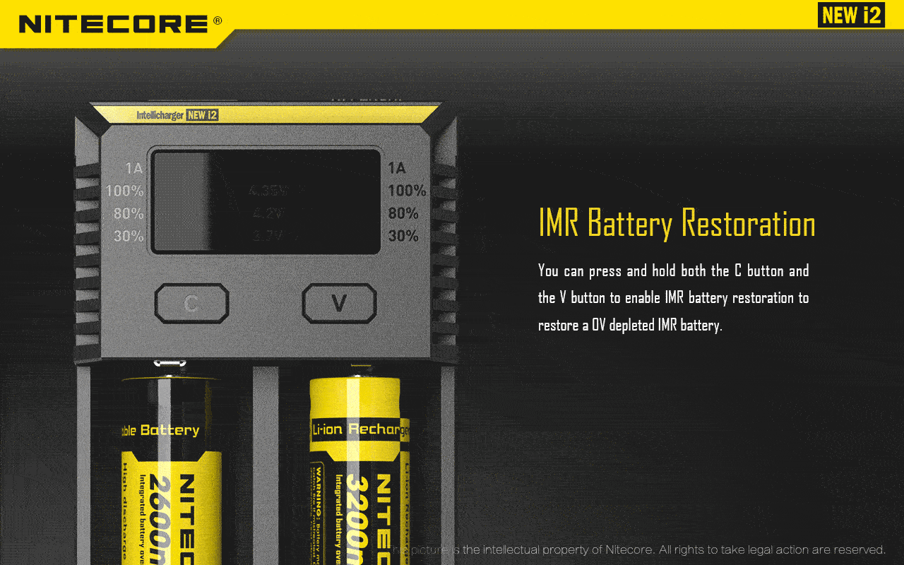 nitecore intellicharger new i2 smart lithium-ion imr lifepo4 battery charger