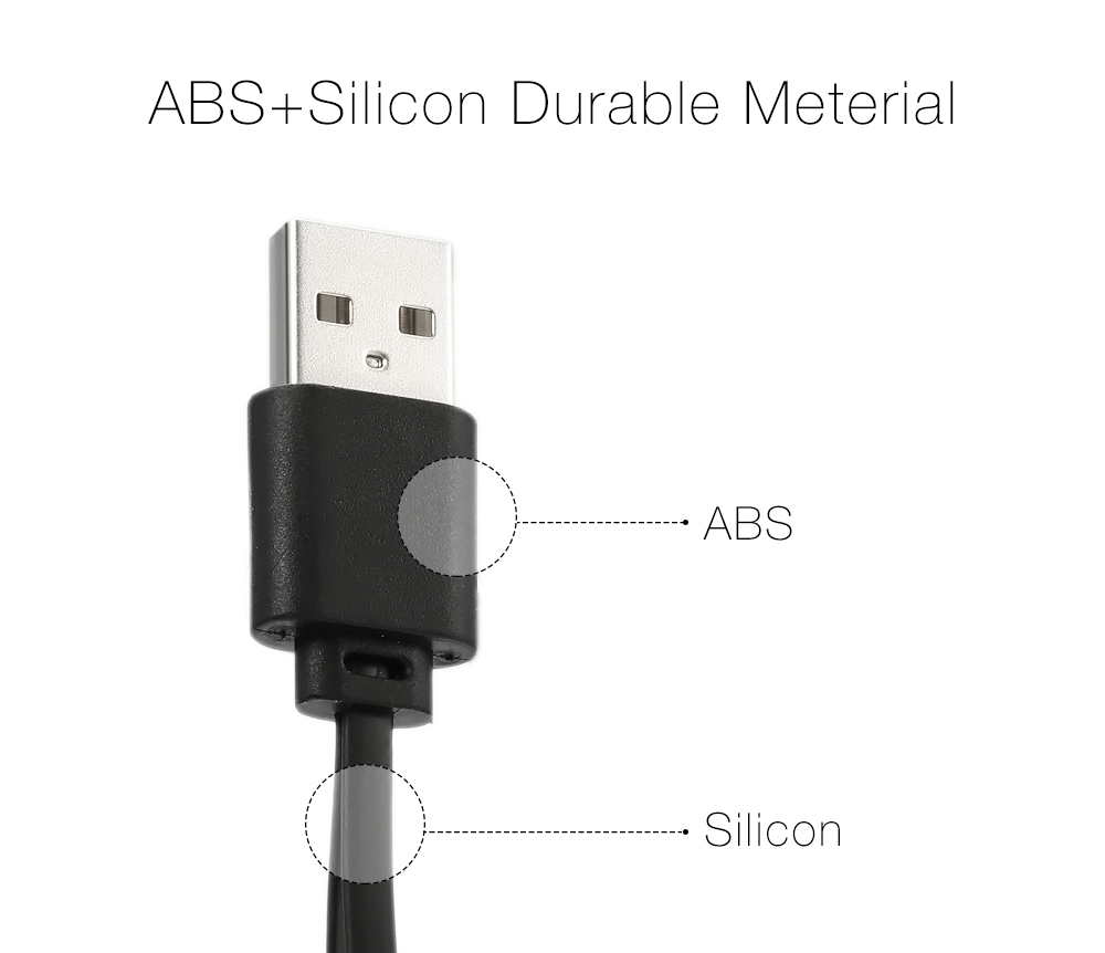 digoo dg-bb-2hc double head micro usb 1a 0.3m flat charging cable