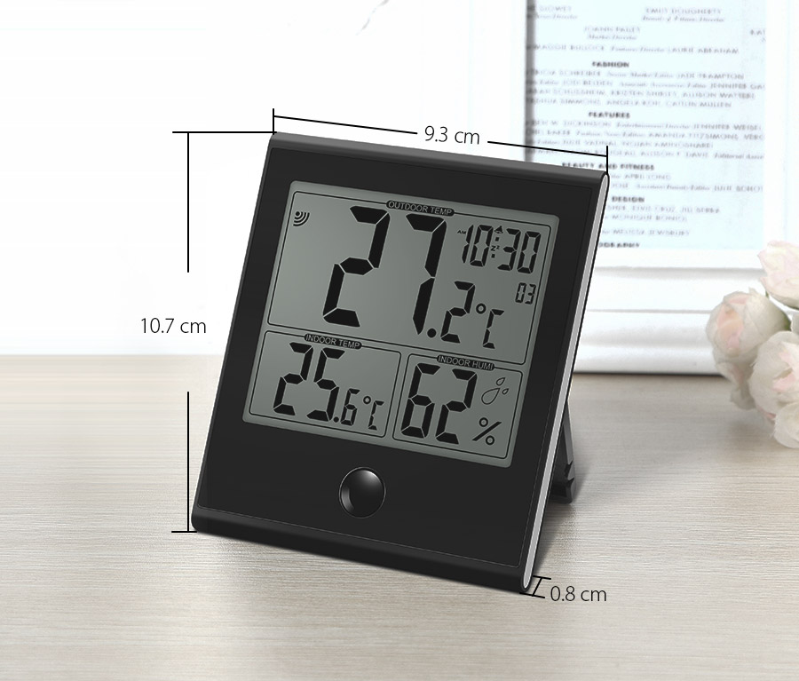 digoo dg-th1180 indoor and outdoor digital lcd temperature and humidity monitor thermometer hygrometer