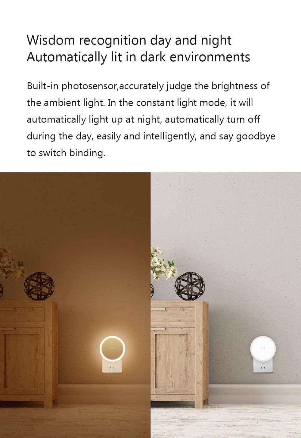 xiaomi yeelight ylyd03yl smart induction wall-plugged night light