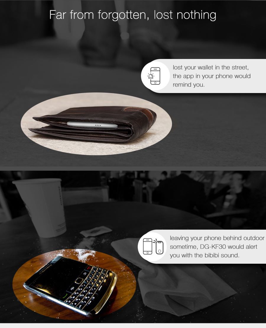 digoo dg-kf30 smart bluetooth asset tracker phone and keys locator