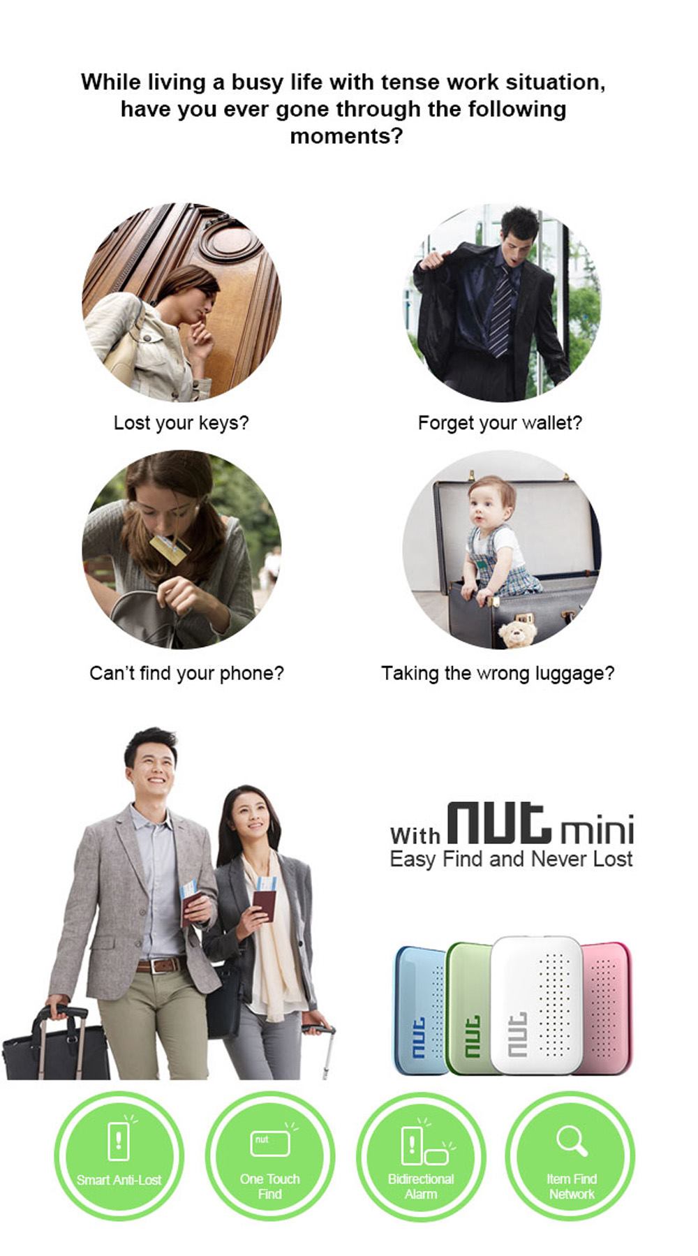 nut mini smart anti-loss bluetooth tracker