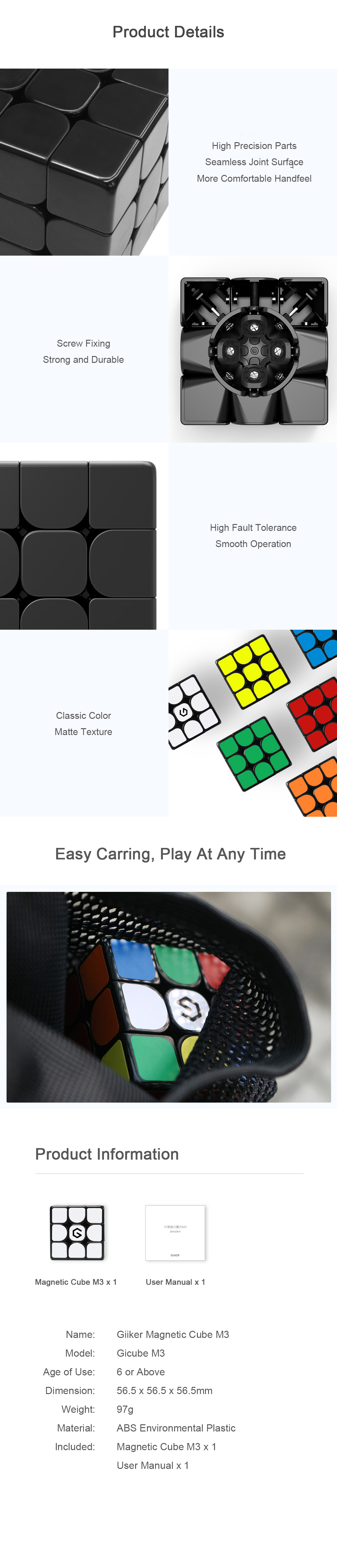 xiaomi giiker m3 magnetic rubiks cube