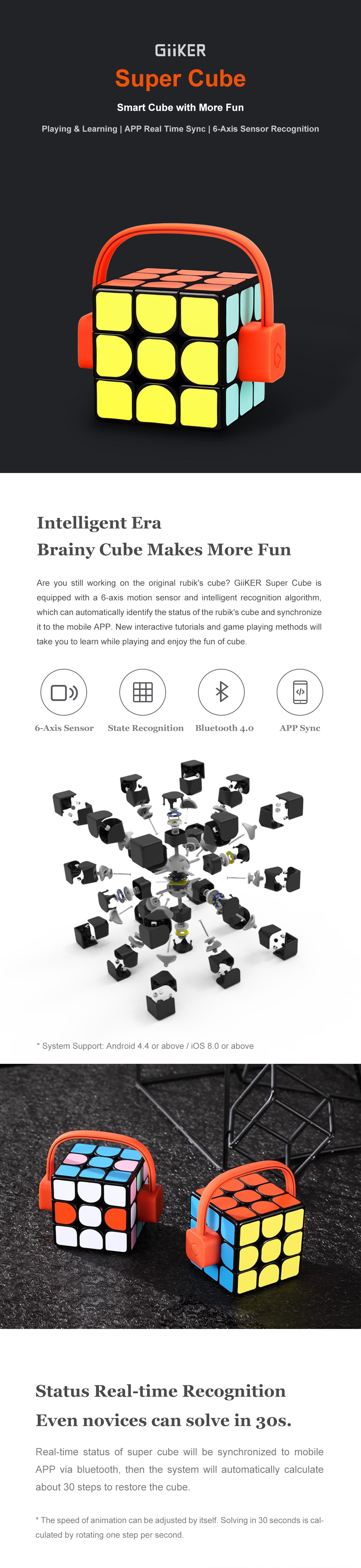xiaomi giiker supercube i3 smart bluetooth rubiks cube