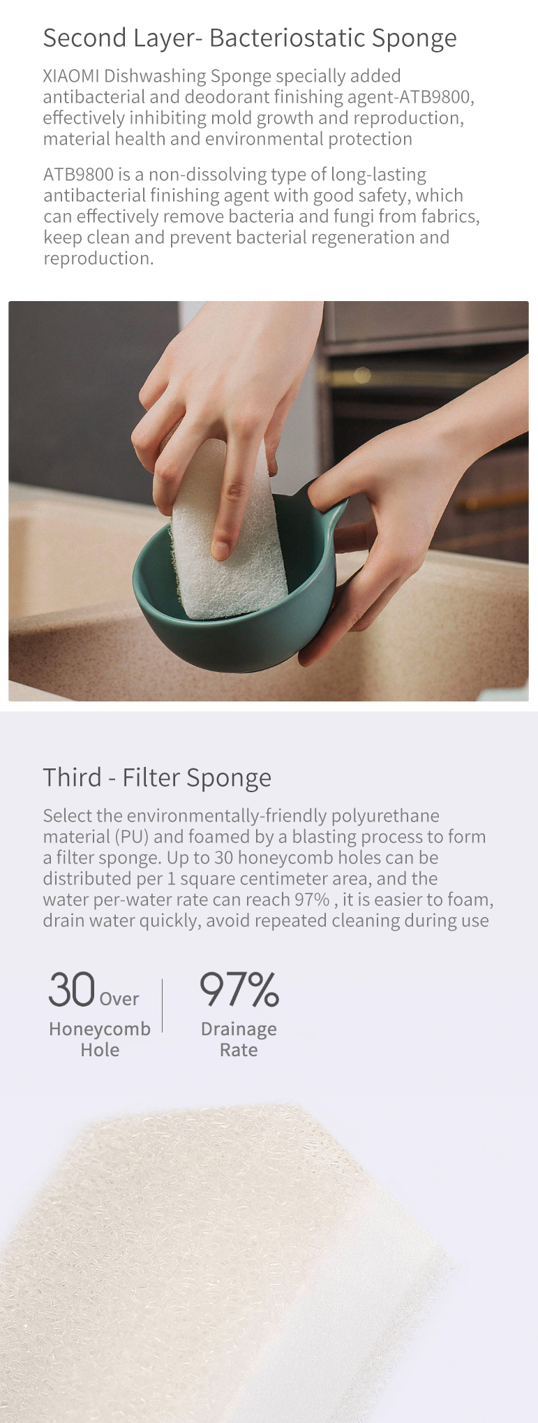 xiaomi jiezhi jazy three-layer magic sponge