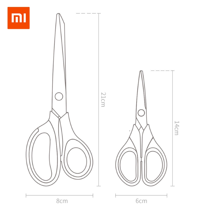 xiaomi huohou titanium-plated scissors (2-pack)