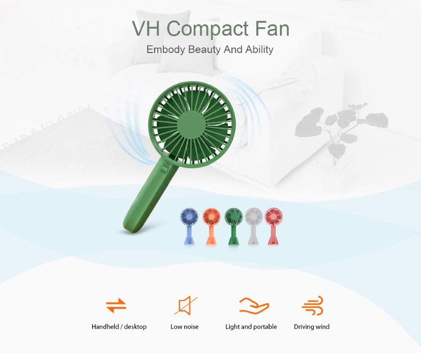 xiaomi vh usb rechargeable portable handheld fan