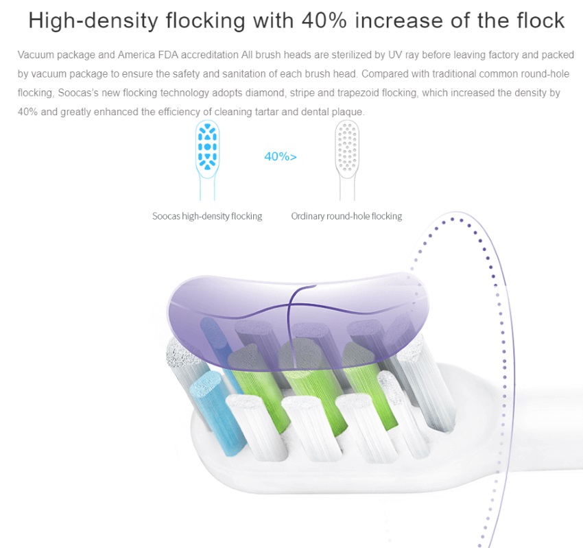 xiaomi soocas soocare x3s platinum smart bluetooth sonic electric toothbrush platina plus (upgraded version)