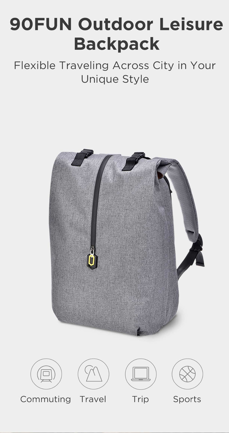 xiaomi 90fun waterproof laptop and leisure travel backpack